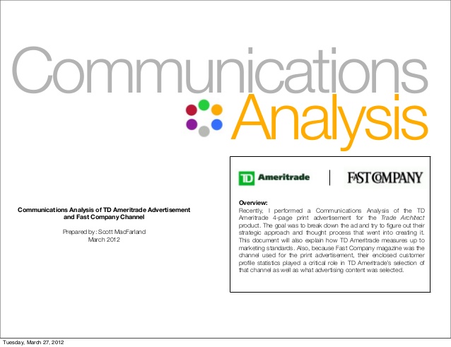 TD communications analysis